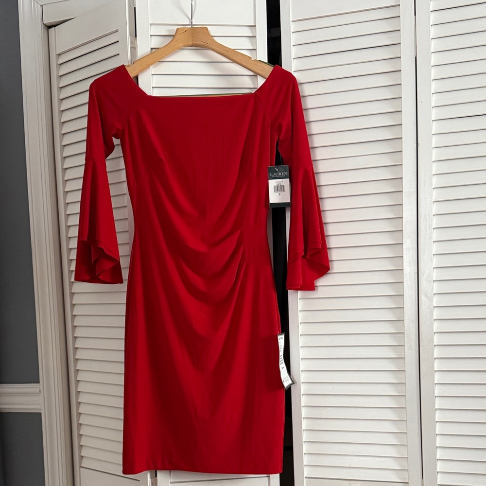 Lauren Ralph Lauren Red Long Sleeve Dress